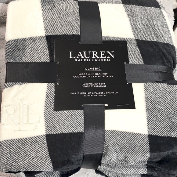 Ralph Lauren Bedding Ralph Lauren Micro Mink Blanket Queen Plaid